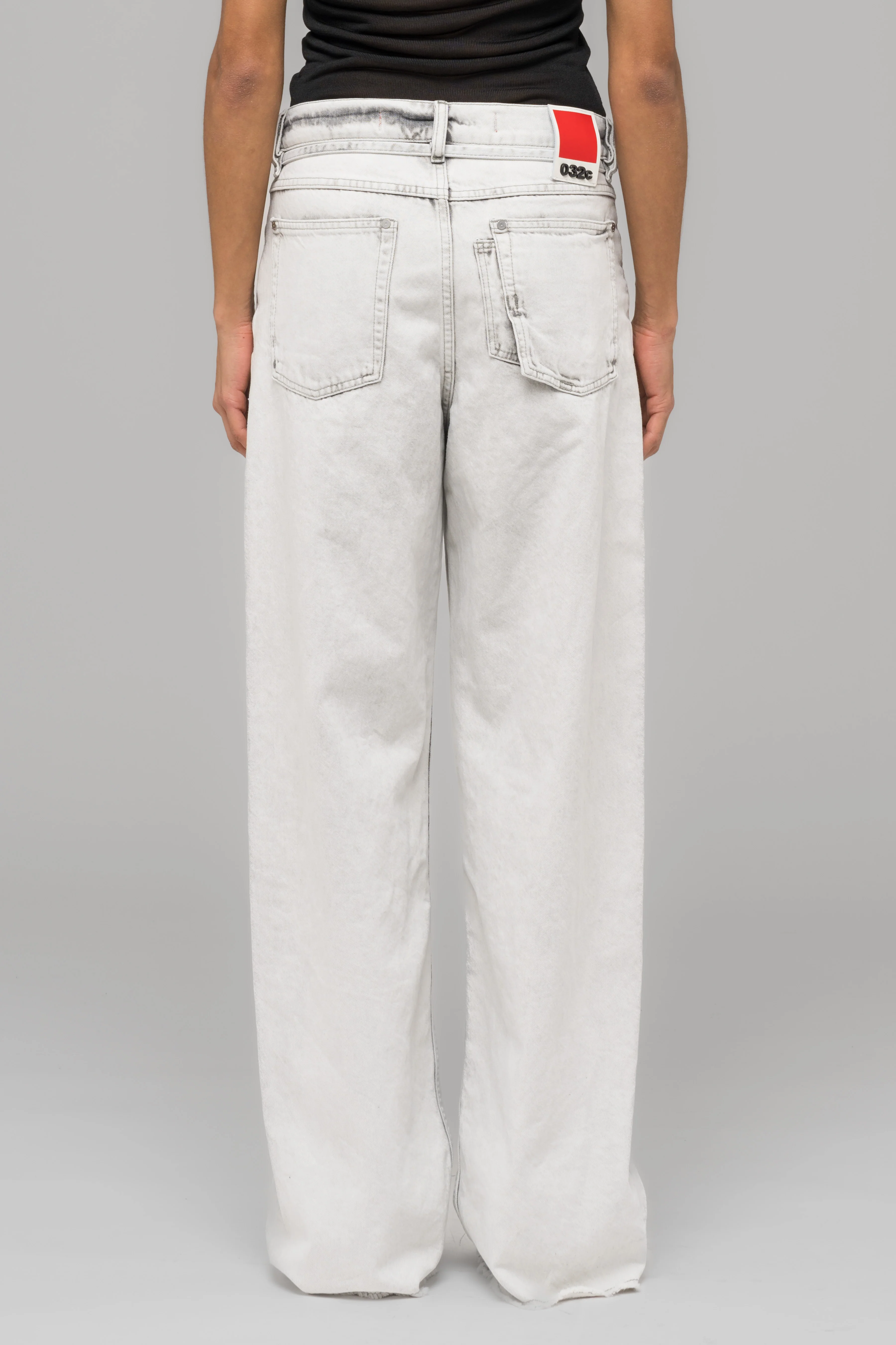 "DOWN TO EARTH" WIDE LEG JEAN WASHED GREY - Image 4