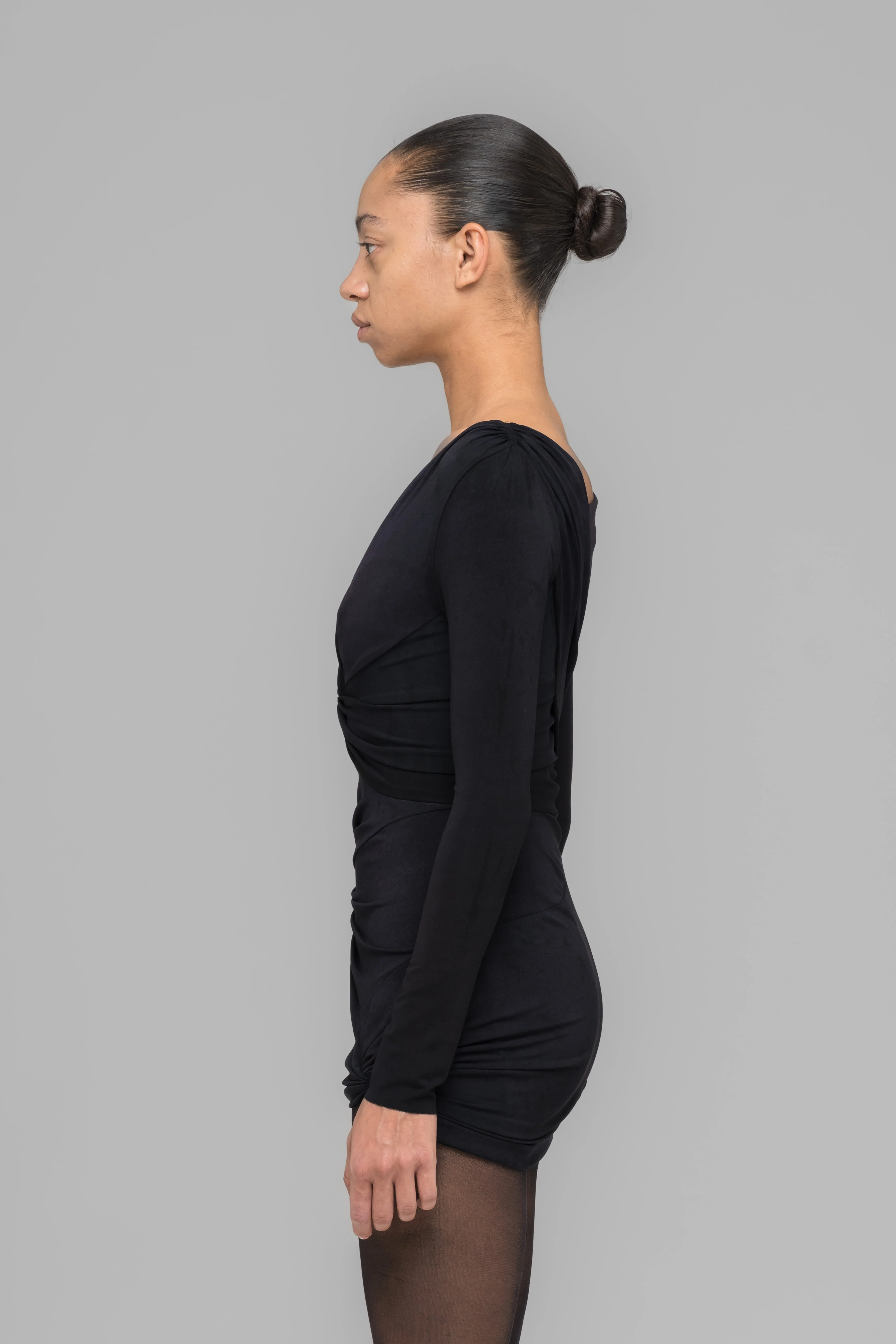 DRAPED "SWAN" MINI DRESS - Image 3