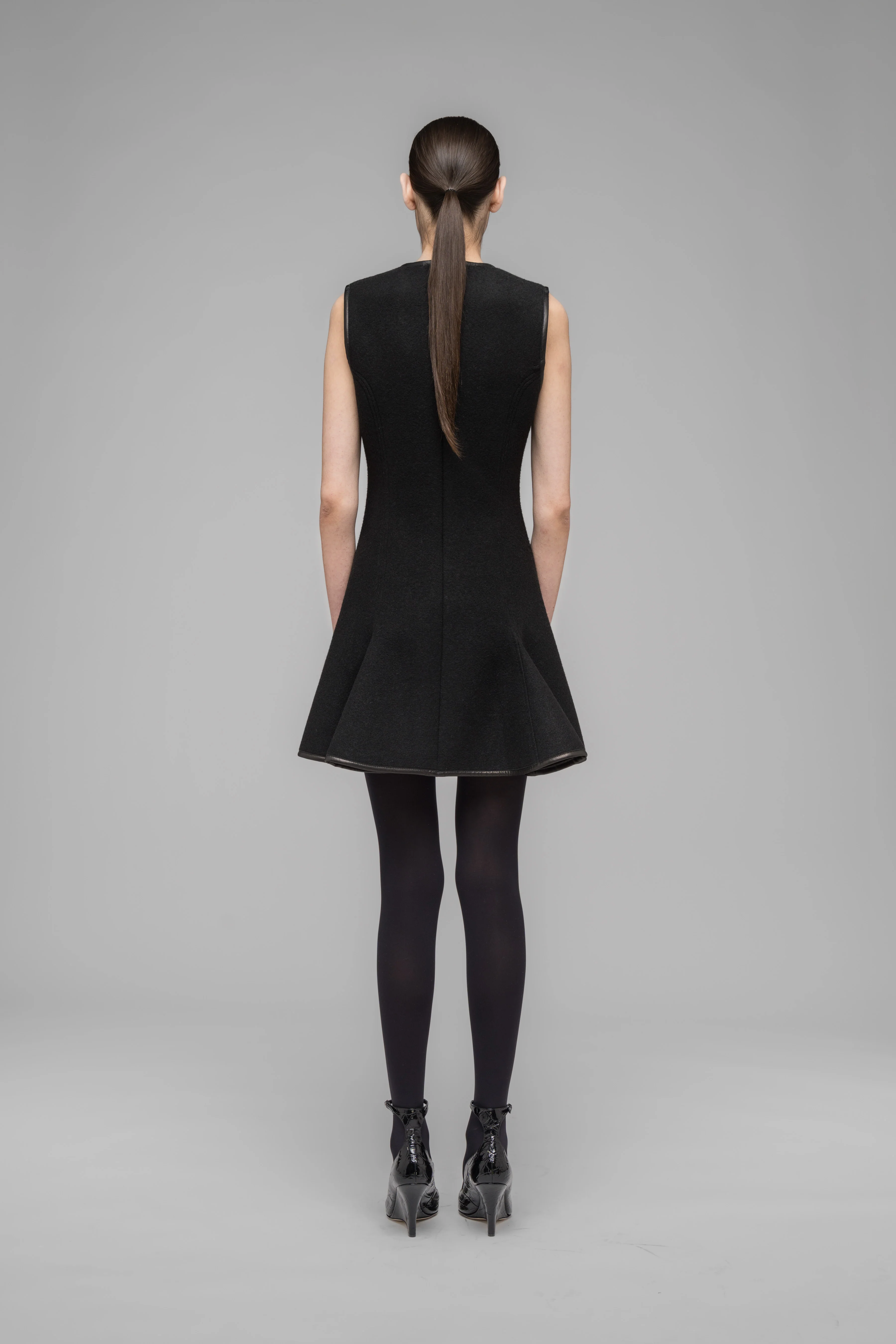 NEOPRENE WOOL SHORT DRESS - Image 4