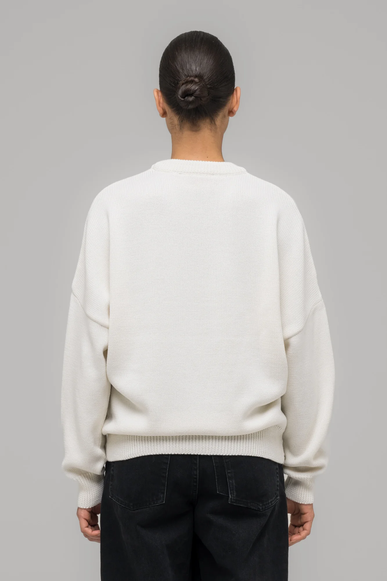"SELFIE" SWEATER WHITE/BLACK - Image 5